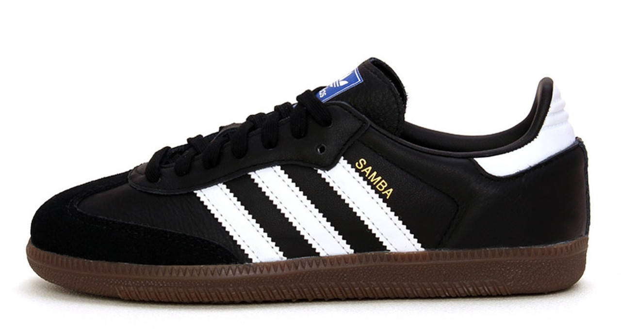 

Мужские кроссовки Adidas Samba OG Black Gum (адидас самба, черные), Черный