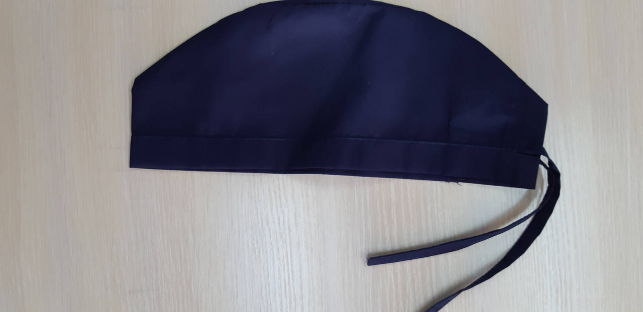 

Женская медицинская шапочка х/б с завязкой 62, темный джинс