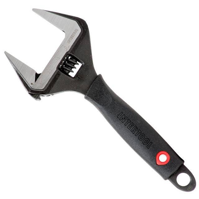 

Ключ разводной 150мм, обрезиненная рукоятка, развод губок 34мм, Cr-V INTERTOOL XT-0040