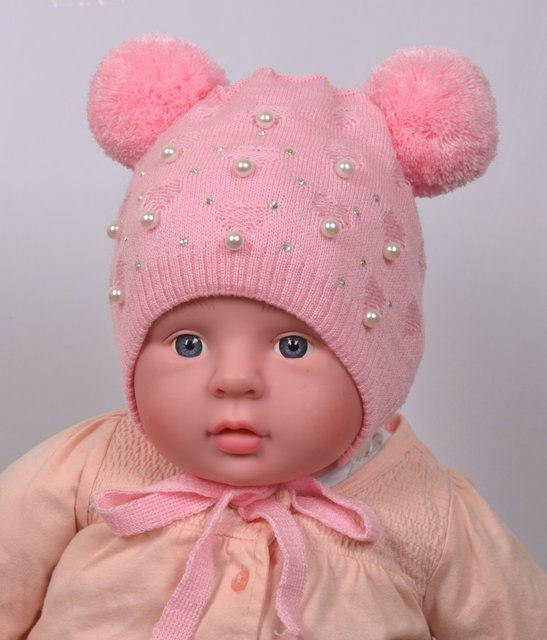 

100 МАЛЫШКА БУСИНКА. ДВОЙНАЯ ДЕТСКАЯ ШАПКА, ВНУТРИ ХЛОПОК. 9МЕС-2 ГОДА 44-46СМ. ПЕРСИК, РОЗОВЫЙ, БЕЛЫЙ Детс