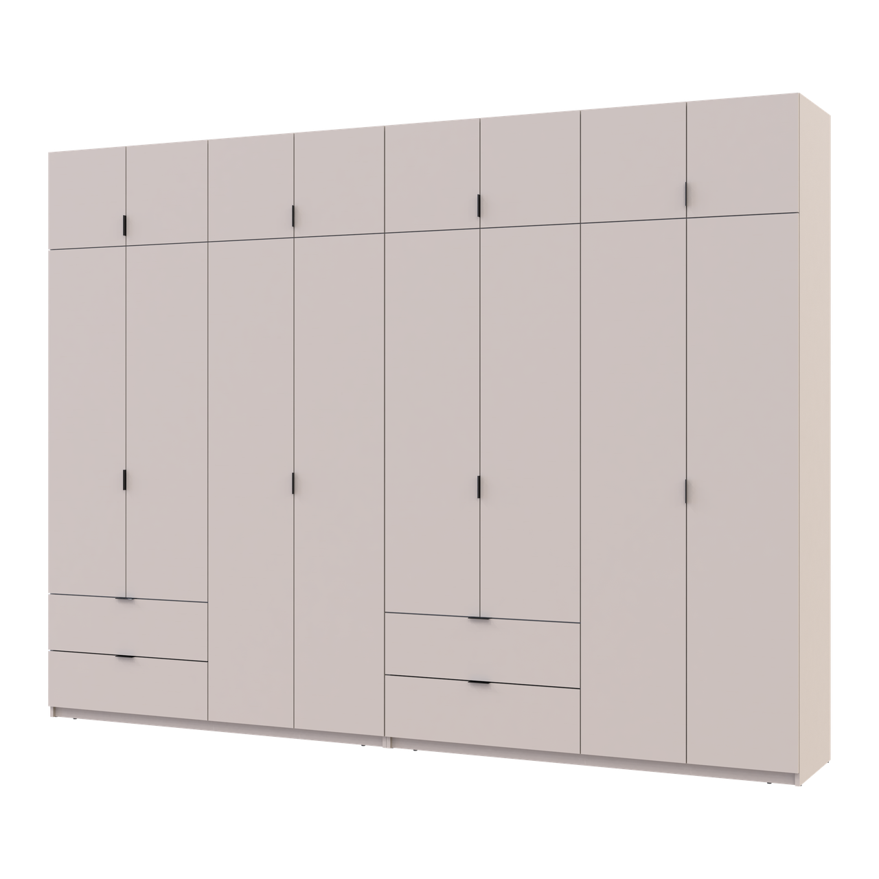 Розпашна Шафа для одягу Doros Лукас Кашемір 4+4 ДСП 320х50х240 (42005128)