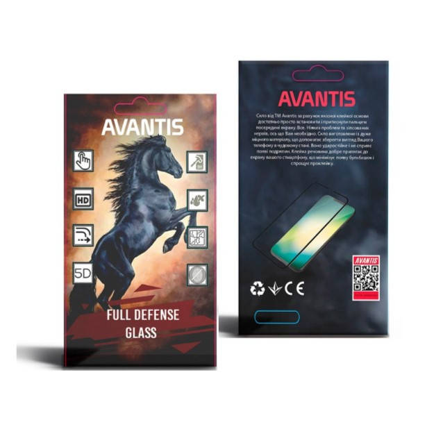 

Захисне скло Avantis 5D Full Defense Xiaomi Mi 11T/Mi 11T Pro Black, Черный