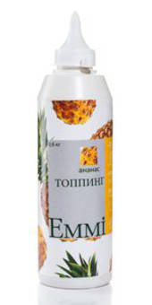 

Топпинг Ананасовый ТМ "Emmi" 600 гр для десертов, коктейлей, мороженого, в кофе Эмми