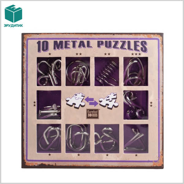 

Набор металлических головоломок 10 шт Metal Puzzle Violet Eureka