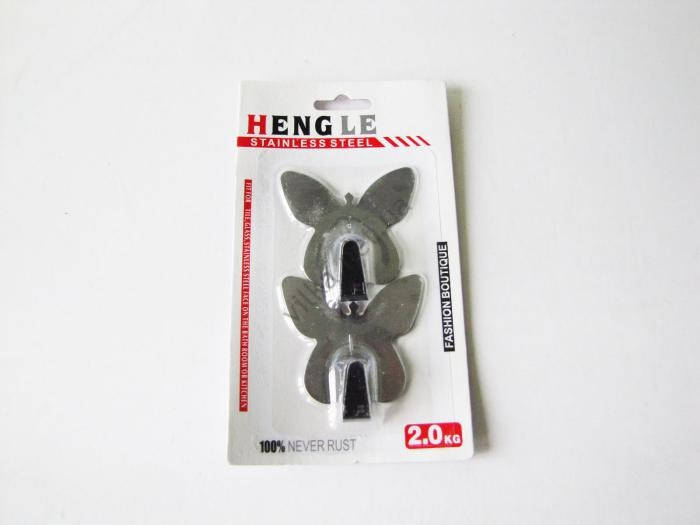 

Крючок, держатель для полотенца на липучке "Бабочка" в наборе 2 штуки