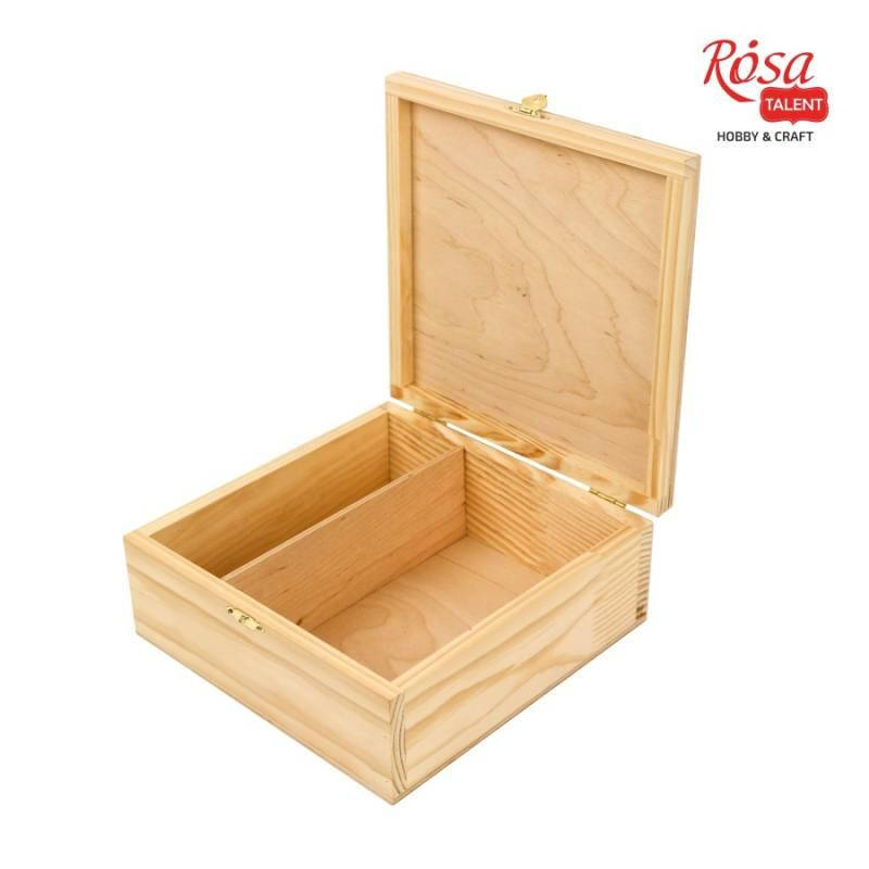 

Шкатулка деревянная с замком Rosa Talent 20х20х8см 2 ячейки (4823100189941)
