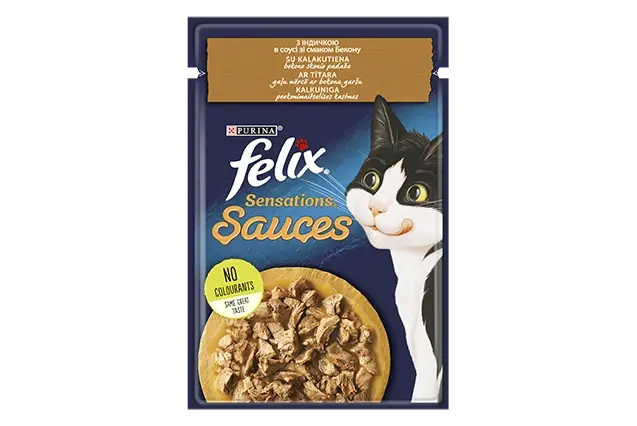 

Purina Felix Sensations Sauces (Феликс Сенсейшен) консервированный корм для котов с индейкой в соусе, 85 гр.