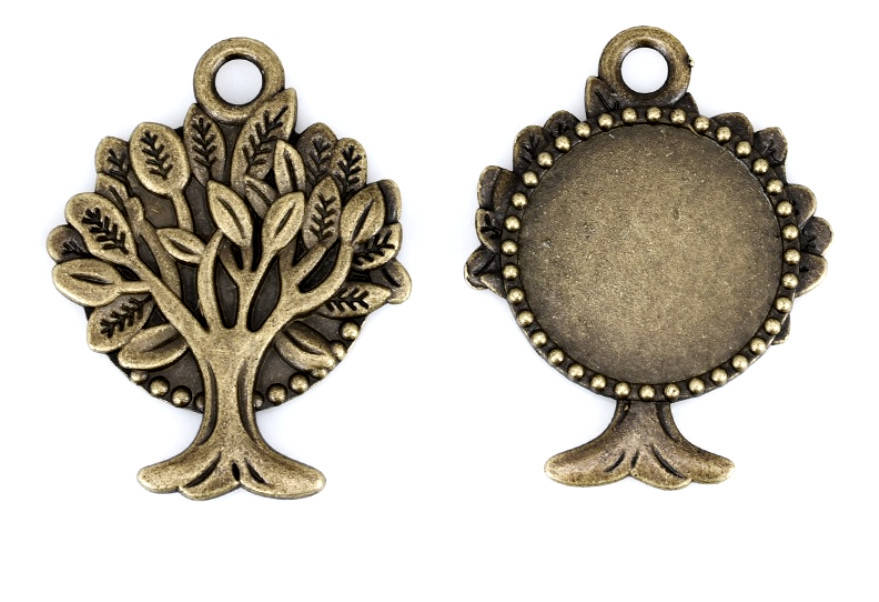 

Основа сеттинг для кулона под кабошон Дерево Бронза 55х45 мм кабошон d 30 мм