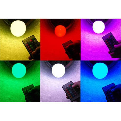 

Лампа E27 5 Вт LED RGB освещение 16 цветов ИК пульт