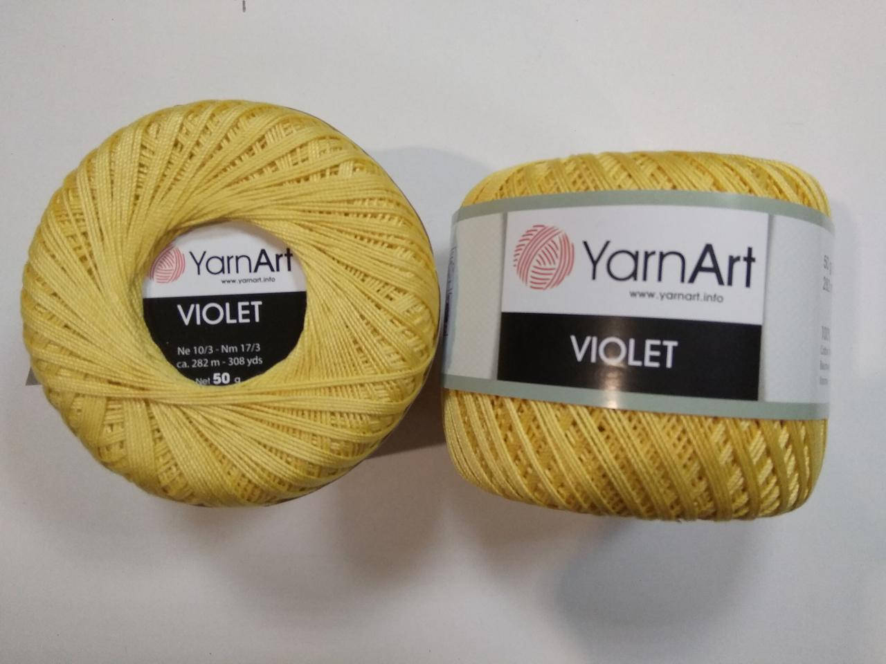 

Пряжа Виолета (Violet) YarnArt, цвет желтый 4653