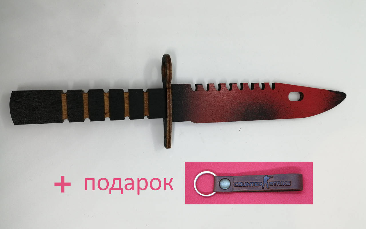 

Нож M9 штык нож красный Деревянный, CS GO