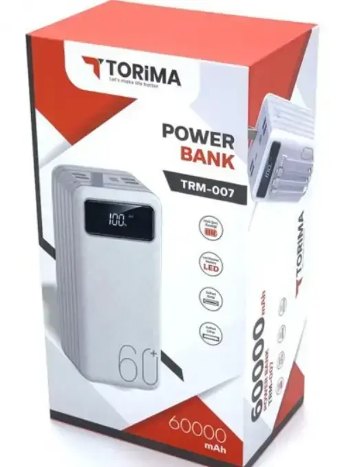 

Power Bank Torima TRM-007 60000mAh , повер банк на 60000mAh внешний аккумулятор торима