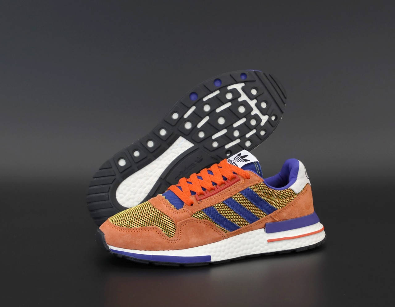 

Кроссовки мужские Adidas ZX 500 "Оранжевые с синим" адидас размер 42-44 43, Оранжевый