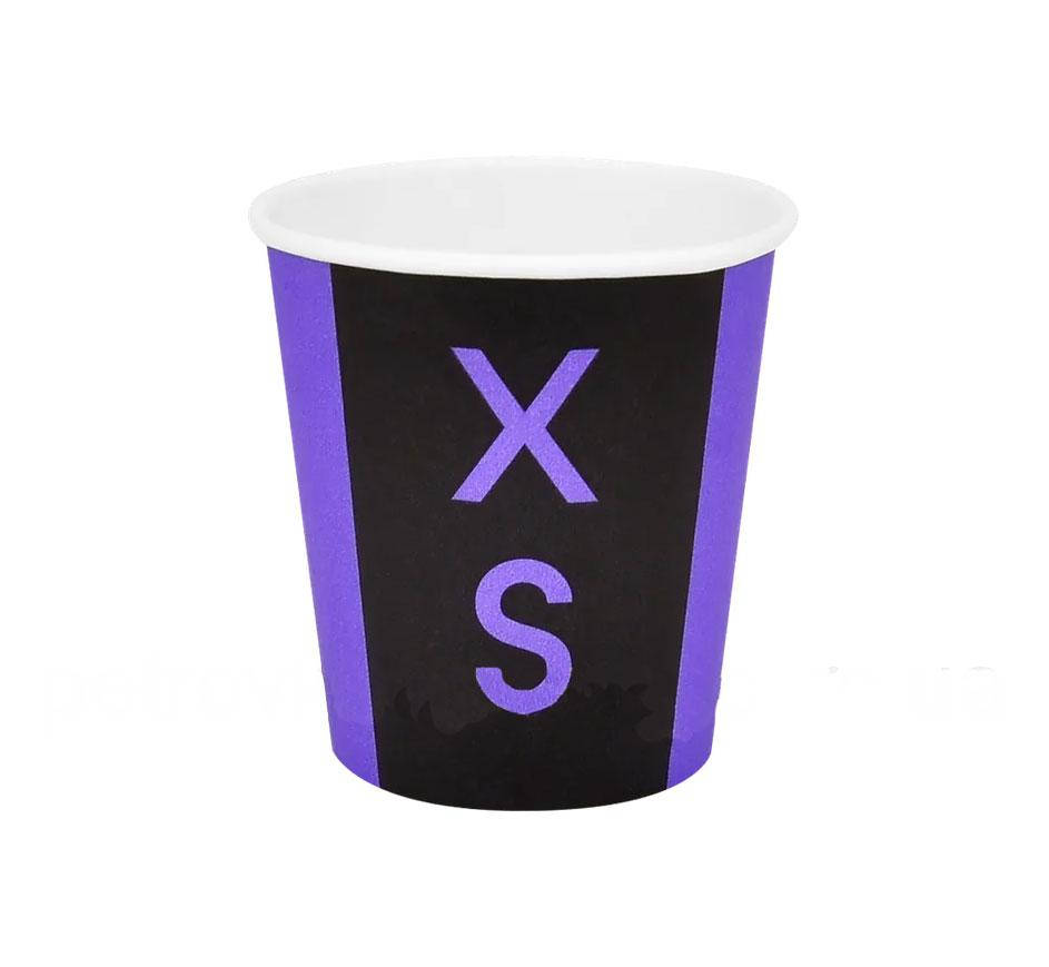 

Одноразовый бумажный стакан "XS", 110 мл - 50шт/уп для кофе эспрессо, Фиолетовый