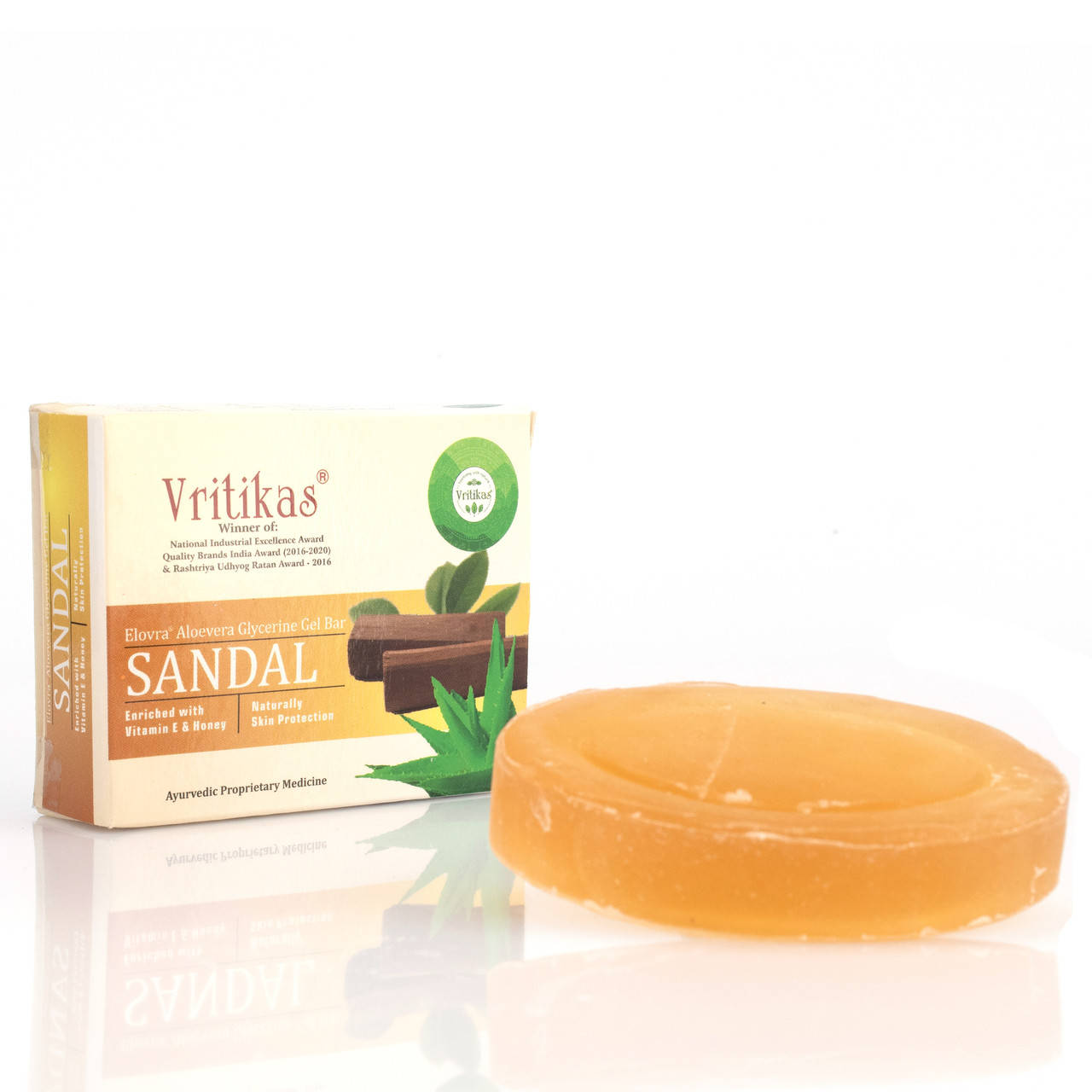 

Аюрведическое натуральное мыло Сандал, Sandal Soap Vritikas, 75 г