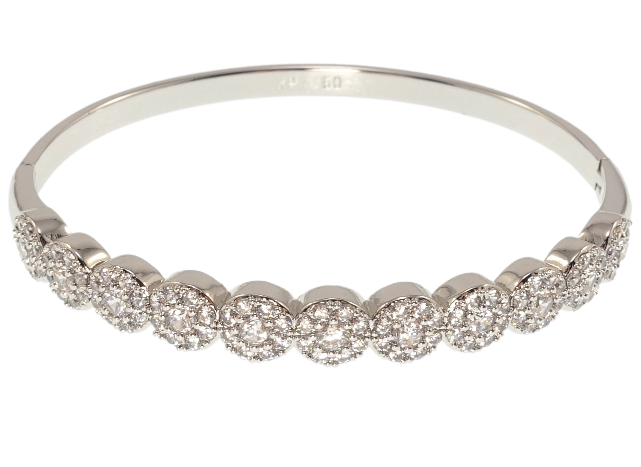 

Браслет Xuping Родий "Колечки с цирконием" ø 6см