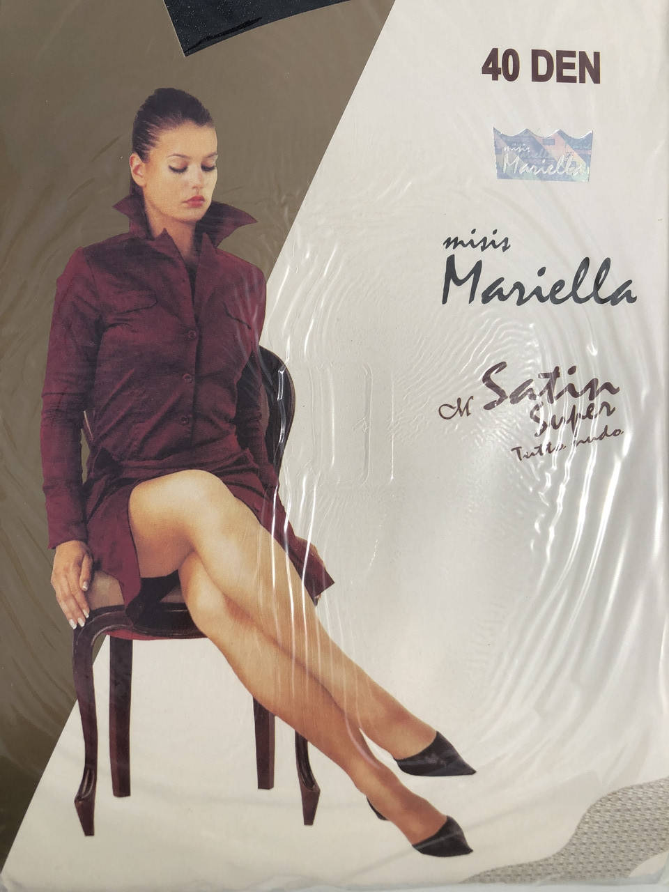 

Колготки женские с блеском плотностью 40 Den Mariella Польша, Черный