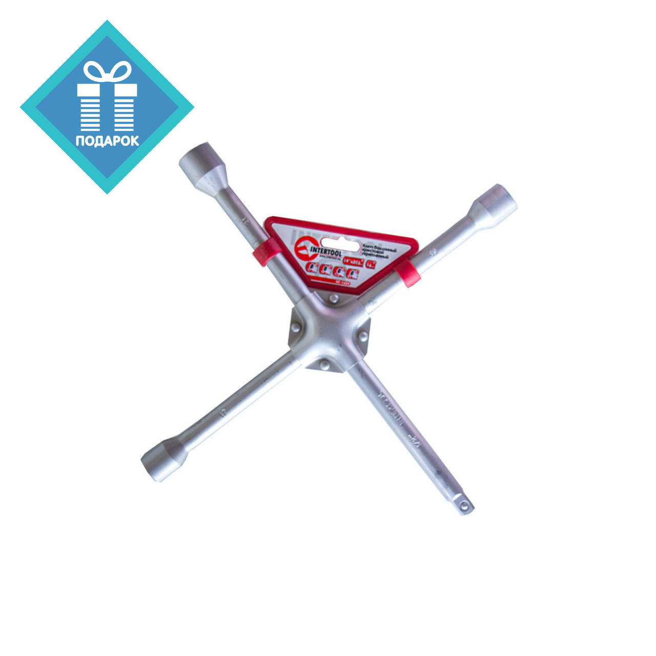 

Ключ баллонный крестовой усиленный 17х19х21мм и 1/2" Intertool HT-1604