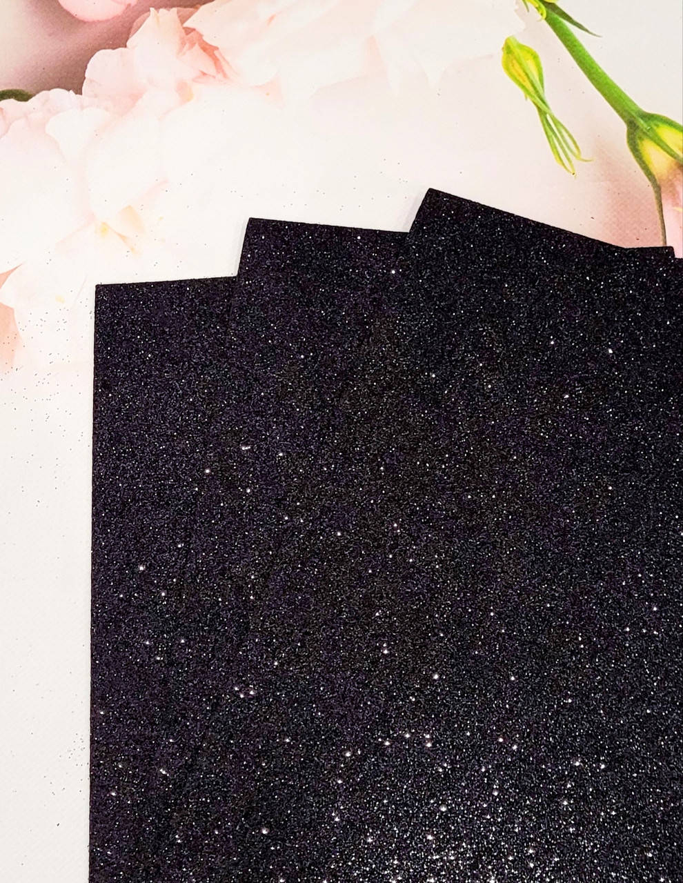 

Глітерний фоаміран А4 чорний