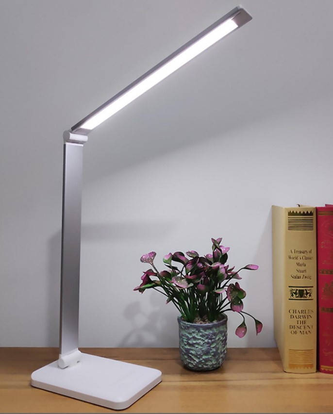 

Настольная светодиодная Led лампа Alum QM019 серебристая, Серебристый
