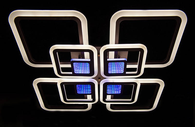 

Потолочная люстра с 3d подсветкой 2720/4+4 CF LED 3color dimmer