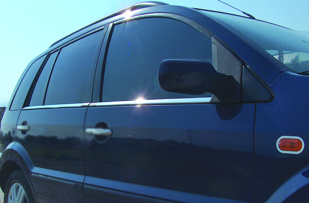 

Наружняя окантовка стекол (4 шт, нерж.) - Ford Fusion 2002-2009 гг.