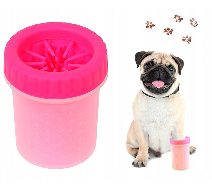 

Лапомийка для собак NBZ Soft Gentle склянка для миття лап тварин 11 см Pink