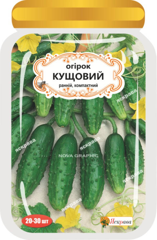 

Огурец Кустовой 20-30 шт. дражированные семена Яскрава