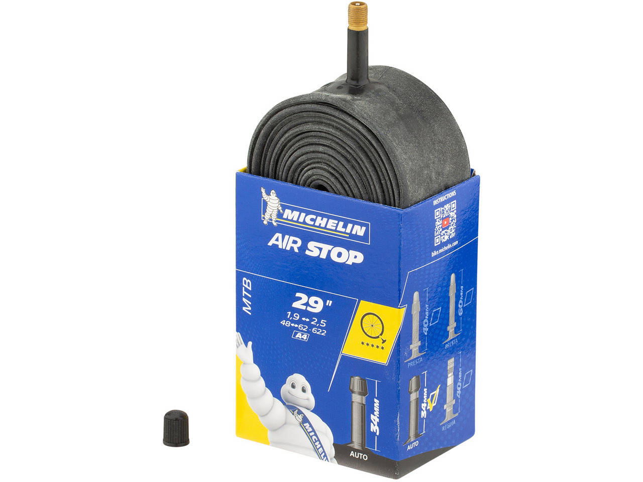

Камера для велосипеда Michelin A4 Air Stop 29" x 1.9-2.5" (Schrader, AV)