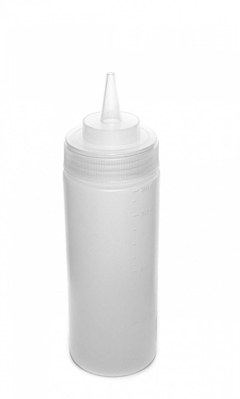 

Бутылка для соусов с мерной шкалой 360 мл. прозрачная