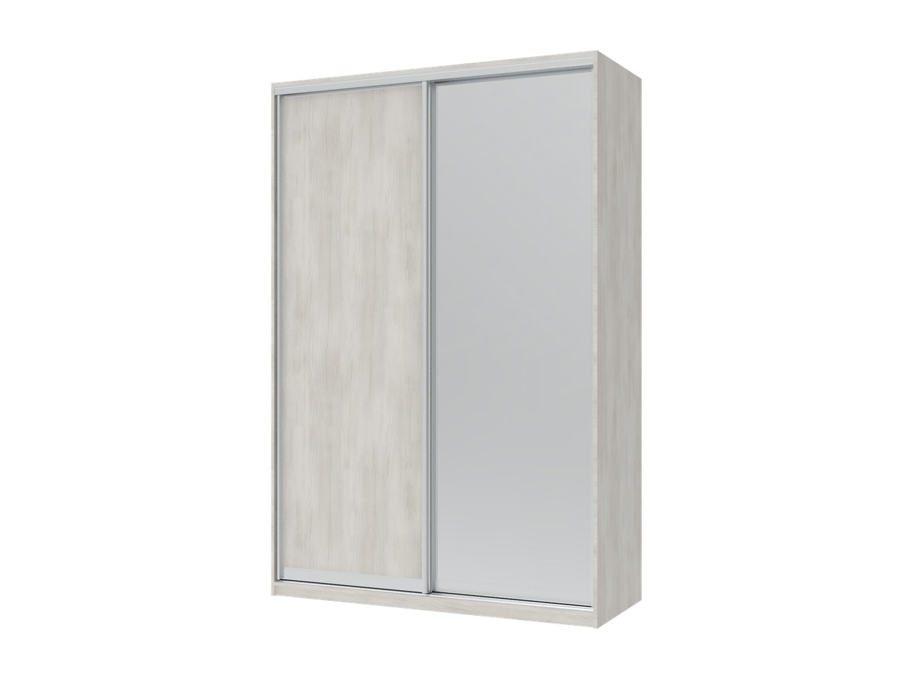 Шафа купе Doros Сіті Лайт Біле дерево 1 ДСП / 1 Дзеркало 150х60х225 (42002062)