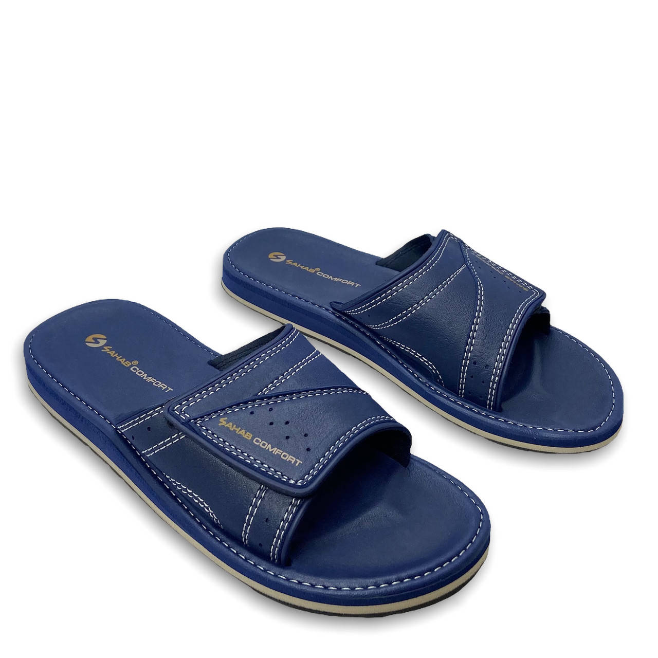 

Шлепанцы мужские Sahab (Таиланд) cиние летние пляжные сланцы, вьетнамки SH22-045Mnavy, Синий