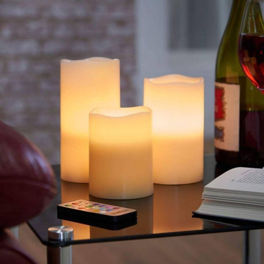 

Светодиодные свечи LED Scented Luma Candles набор 3шт Разноцветные свечи