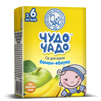 

Детский сок Чудо-чадо , 200мл Бананово-яблочный