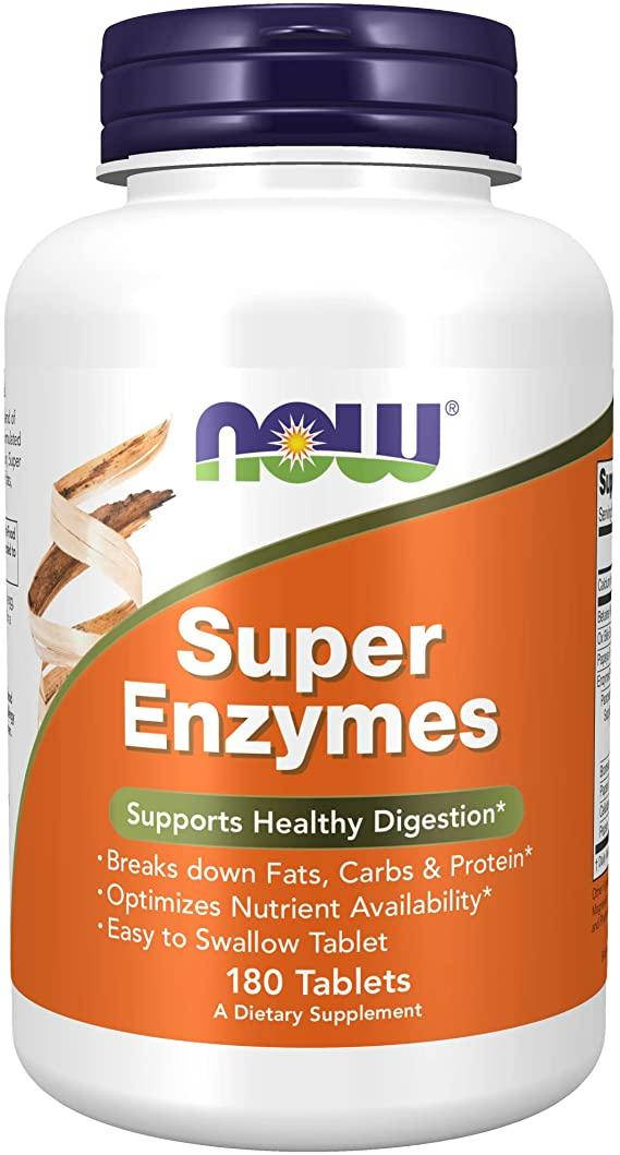

Now Foods, Super Enzymes (180 таб.), ферменты, энзимы, ферменти