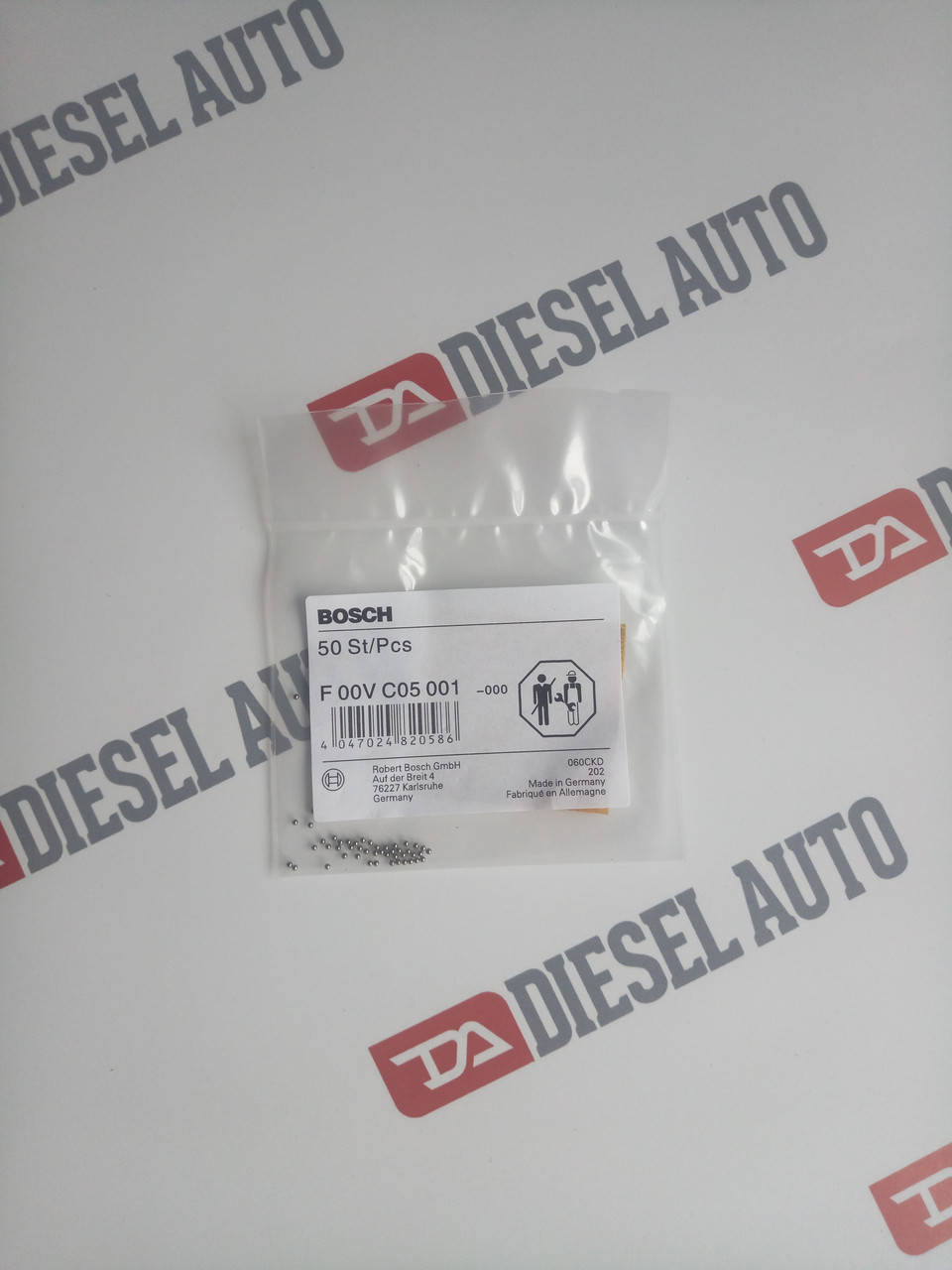 

F00VC05001 Шарик клапана металлический (d=1,34 mm) форсунки Bosch
