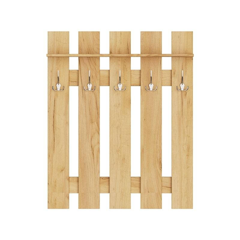 

Оригинальная настенная вешалка с крючками в прихожую Эверест Либерти дуб крафт золотой (EVR-2126)