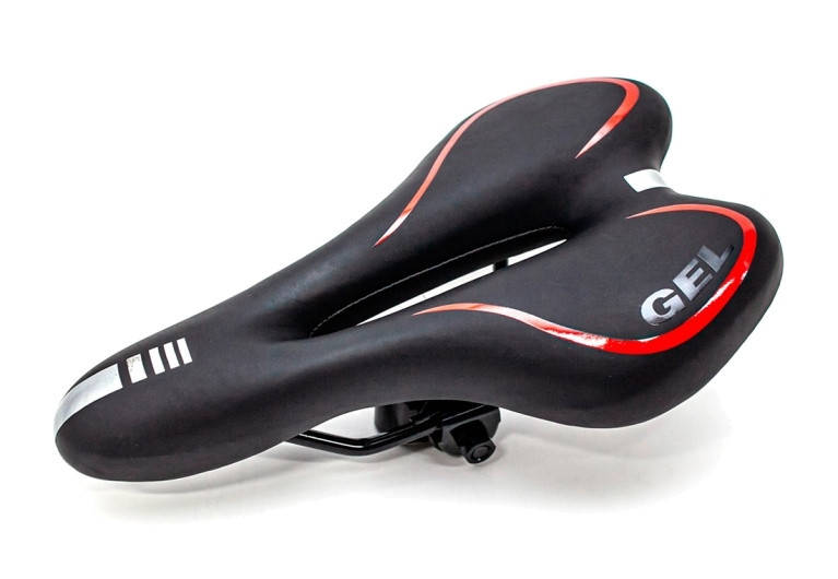 

Седло MTB YF-1034 с отверствием, черный-красный (SAD-071)