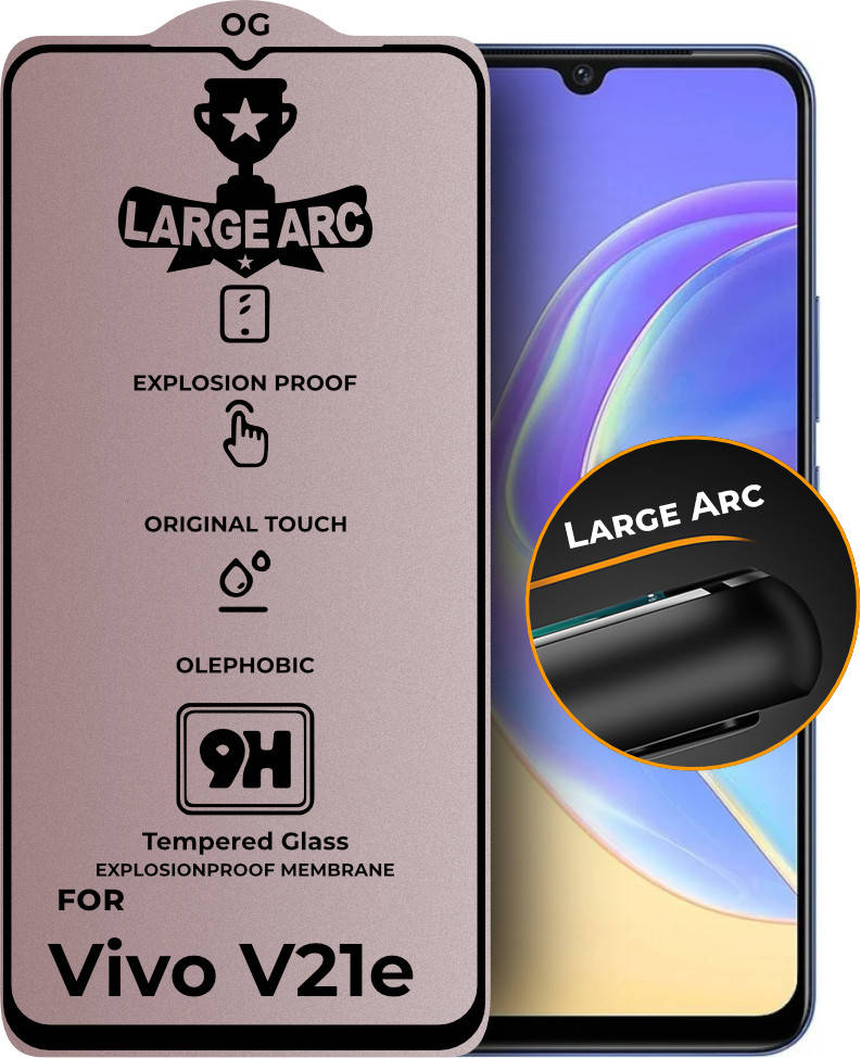 

Защитное стекло Large Arc Vivo V21e (Full Glue)