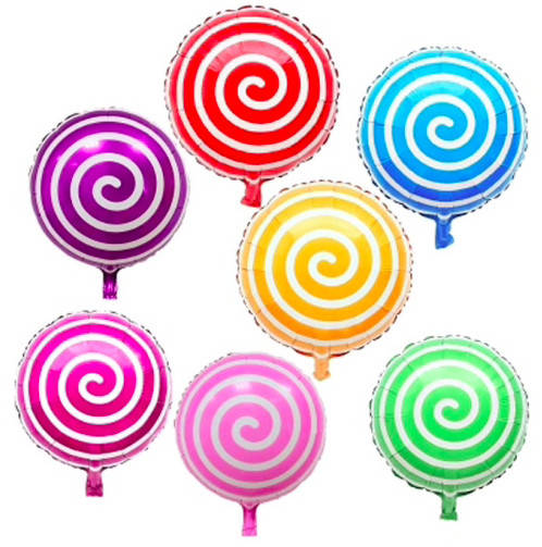

Шар круглый с рисунком "Lollipop/Лоли Поп" 45см Sweet Party -, Оранжевый