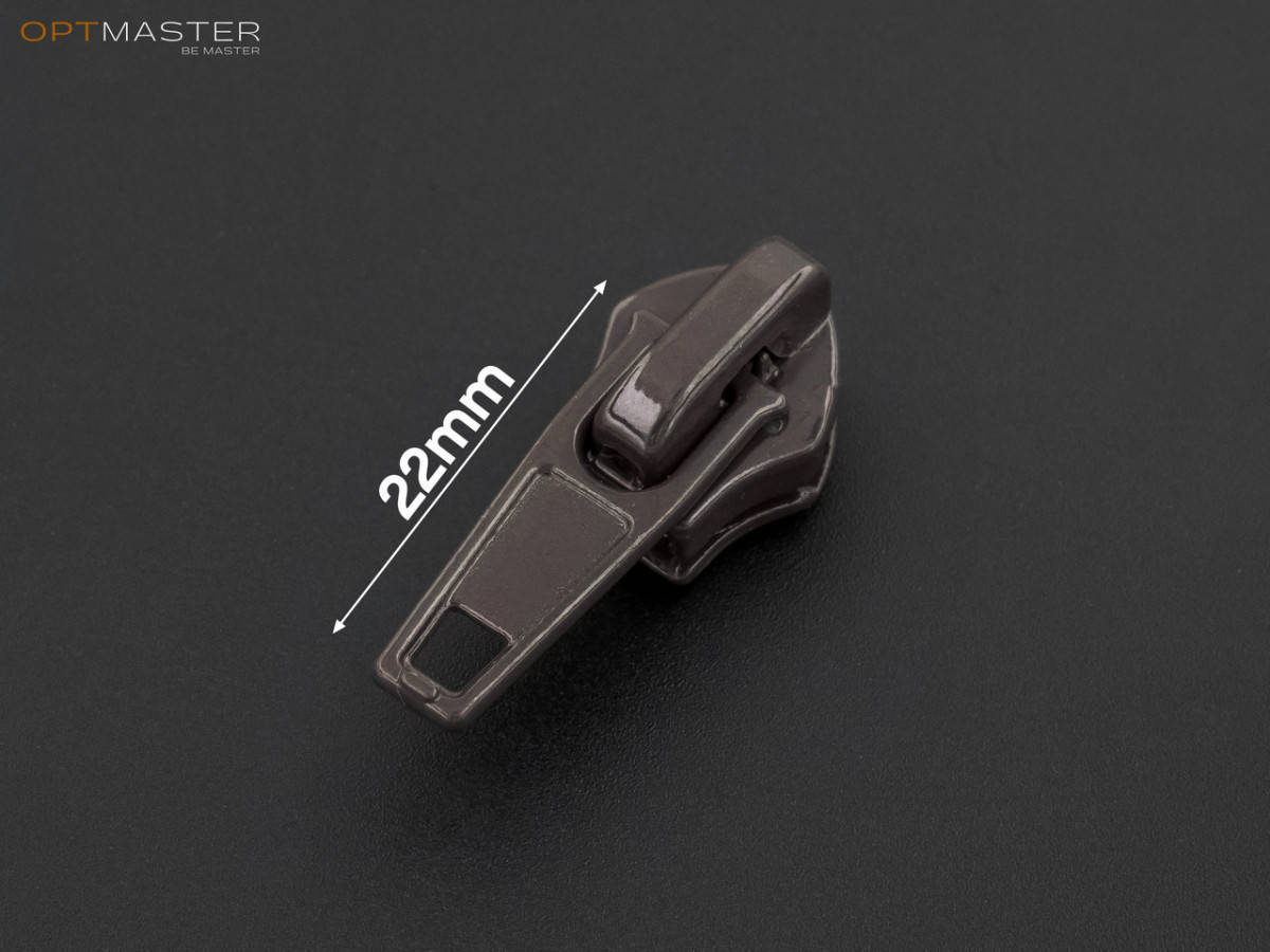 

Бегунок №7 на спиральную молнию, пузатый, цв. Коричневый