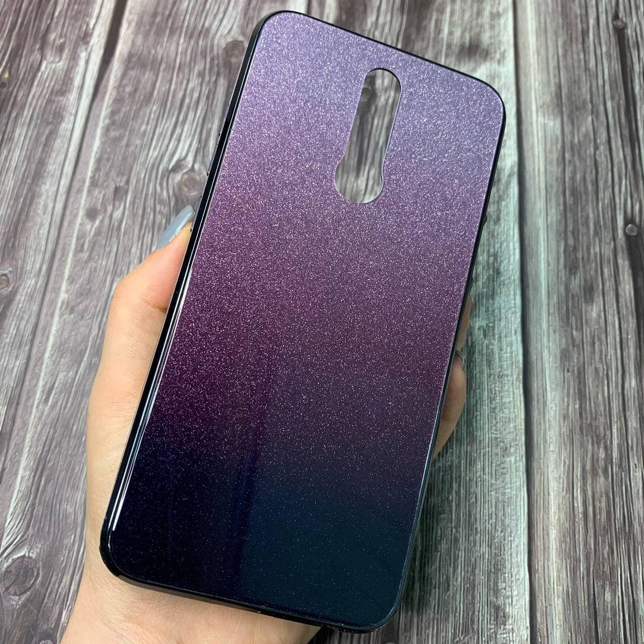 

Чехол для Xiaomi Redmi 8 стеклянный с блестками яркий чехол на сяоми редми 8 черный