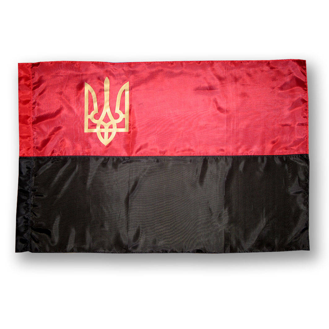 

Флаг ОУН-УПА , прапор ОУН-УПА , с гербом , полиэстер , 105×70 см.