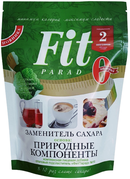 

Сахарозаменитель ФитПарад №10 (1:10) дой-пак (150 грамм)