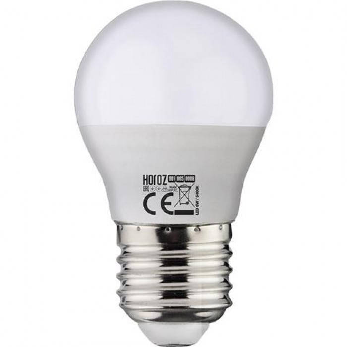 

Светодиодная лампа шар 6W 6400K E27 Elite-6 Horoz Electric