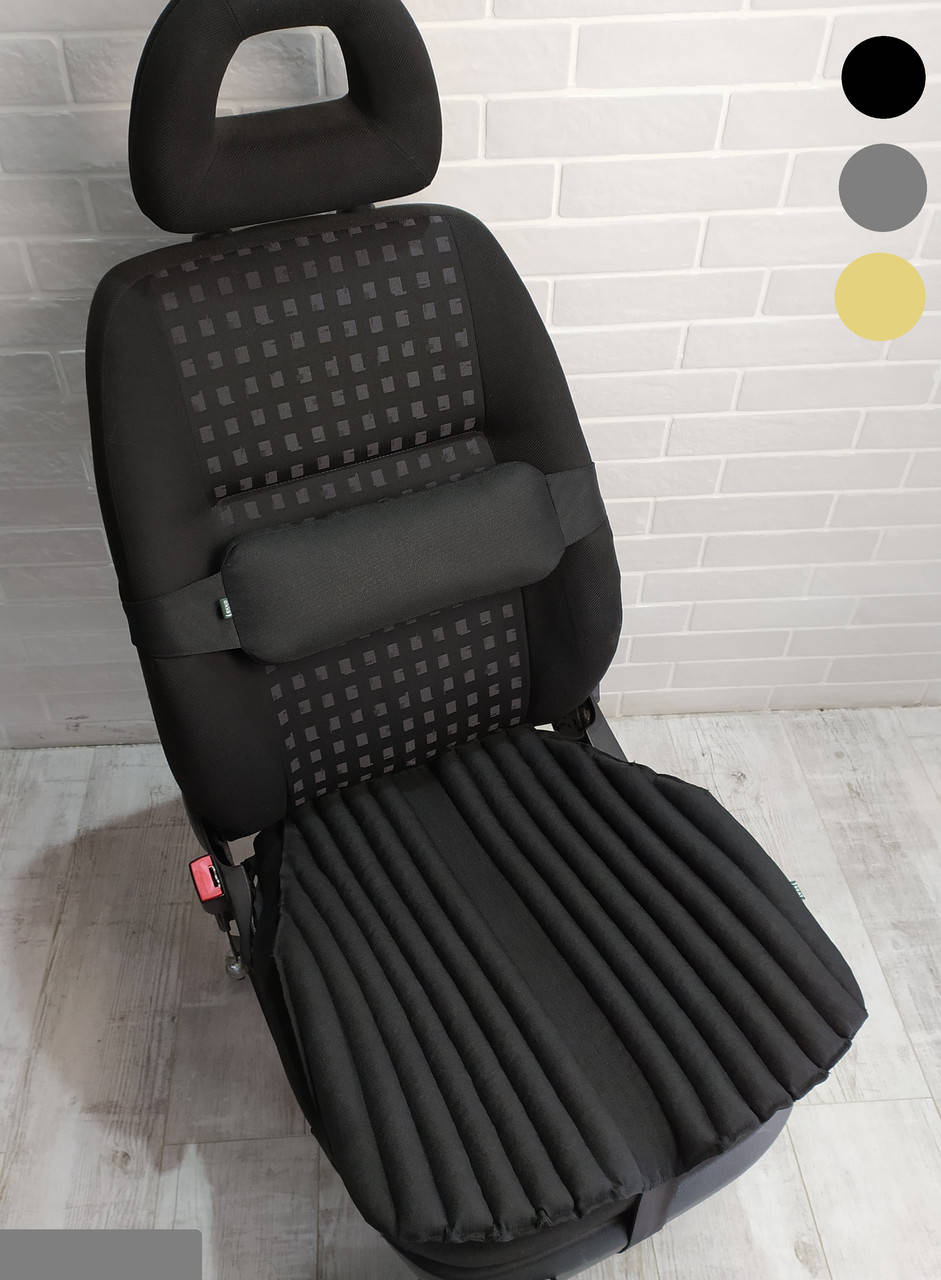 

Подушка для водительского кресла ортопедическая EKKOSEAT. Черные, Серые, Бежевые. Универсальные.