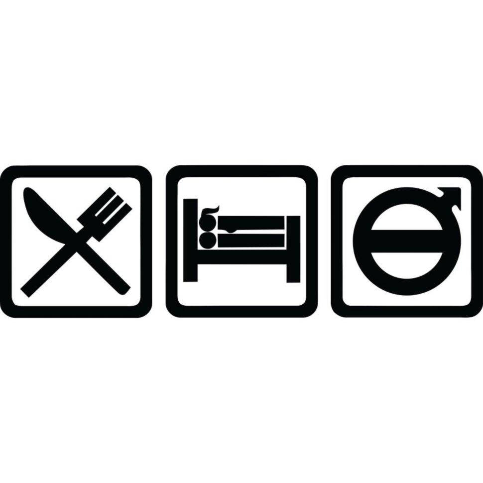 

Виниловая наклейка на автомобиль - Eat Sleep Volvo