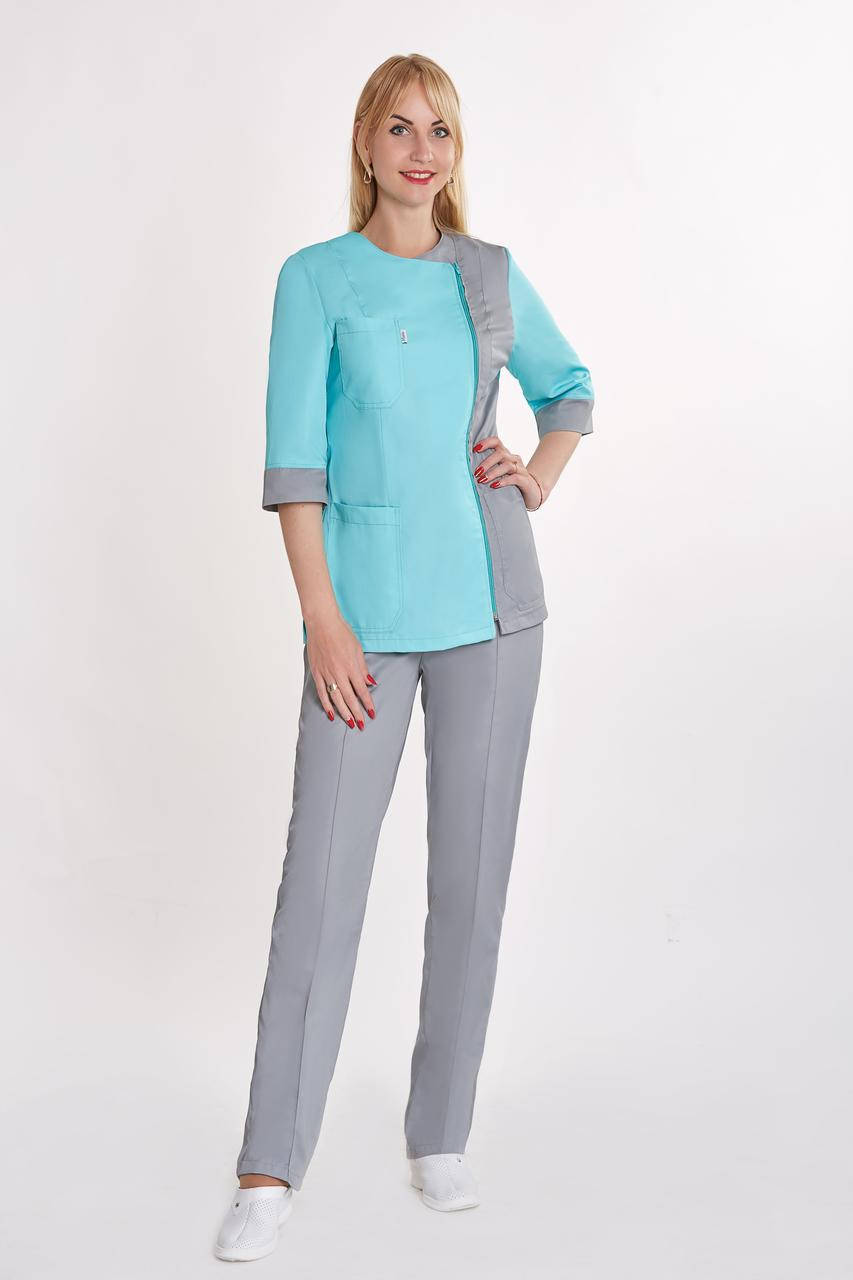 

Женский медицинский костюм Ольга - Костюм косметолога - Костюм массажиста, Белый