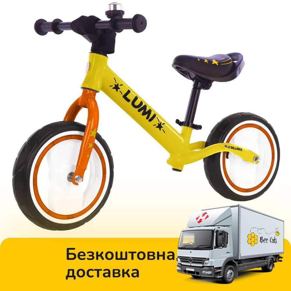 

Детский беговел BALANCE TILLY 12" Lumi T-212521 Yellow Желто-оранжевый