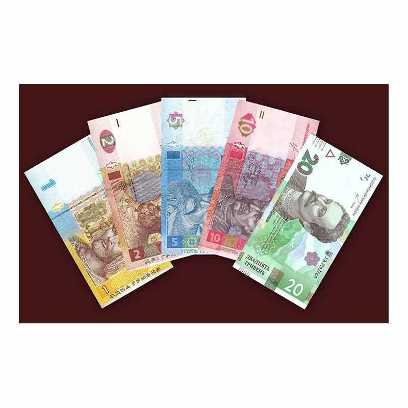 

Наклейка (информер) - Купюры 1, 2, 5, 10, 20